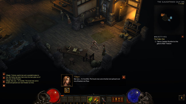 Diablo 3 New Tristram talking to NPCs